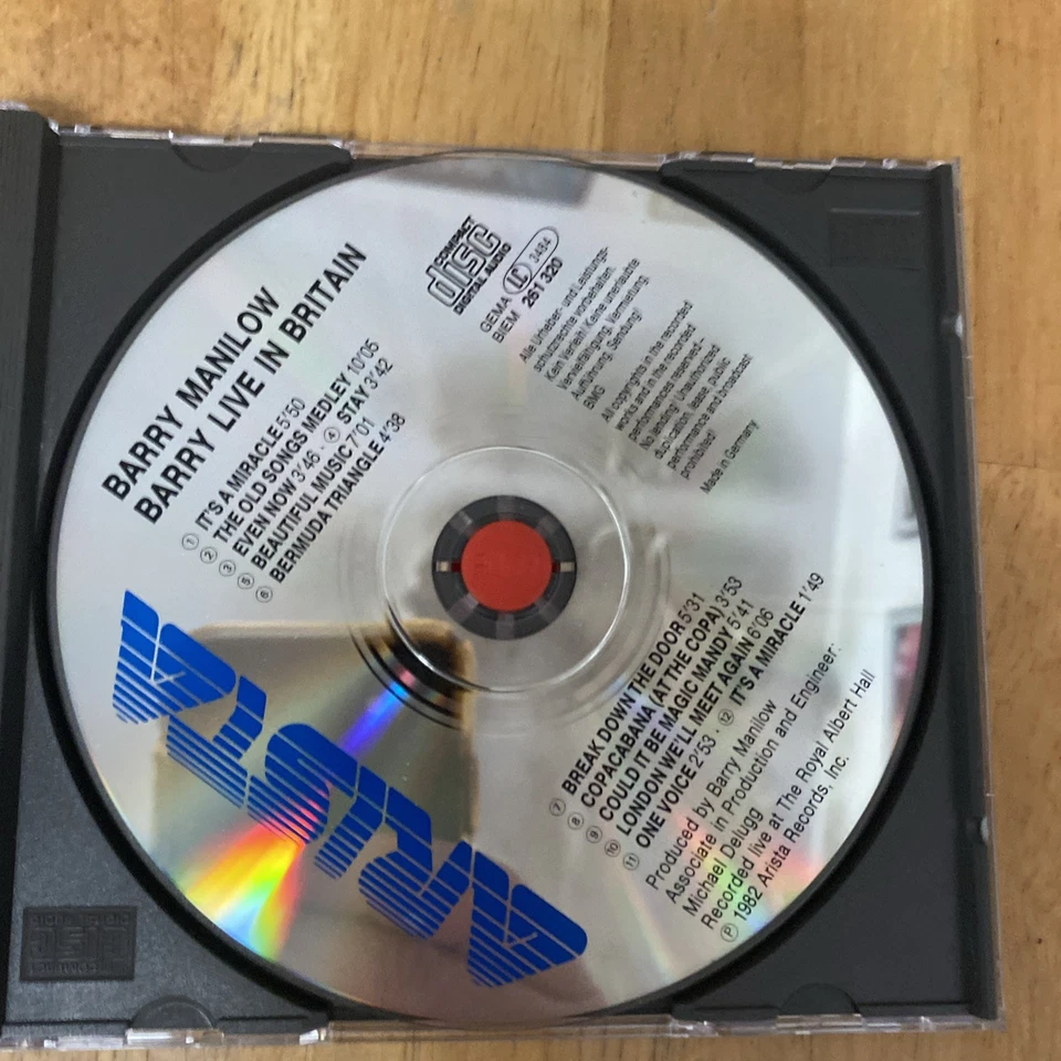Barry Manilow Live In Britain German Import CD 1991 Arista Records Issue Foto 4 de 4