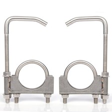 Elifecenter 2.5in Stainless Steel Exhaust Clamp Hanger Rod 2-1/2 Inch Pipes
