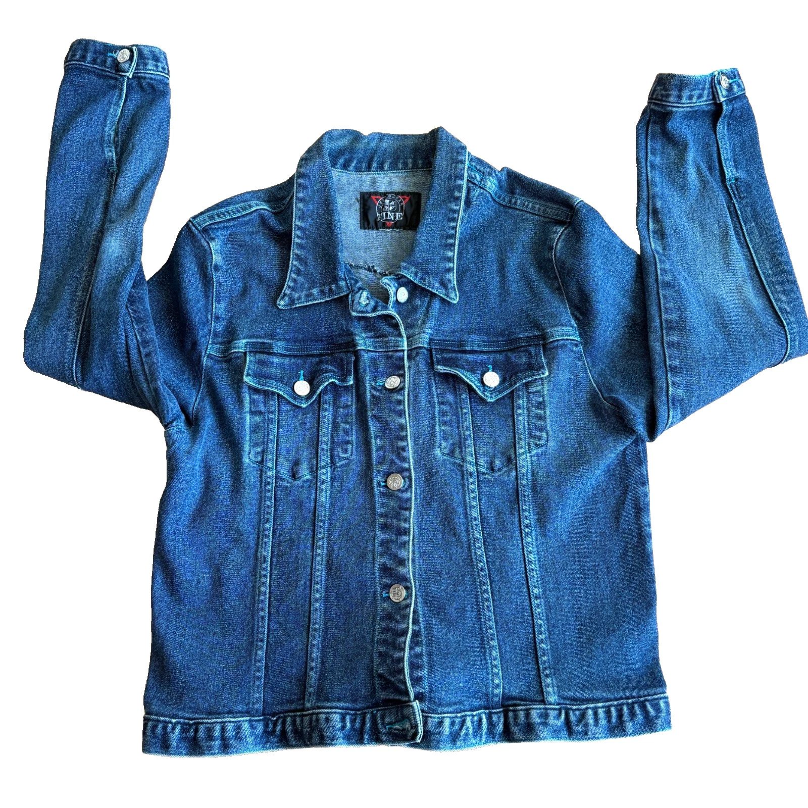 Pine Denim Jacket Mens Small Vintage 90s Blue Trucker Streetwear Retro Fit USA X
Opens in a new wind