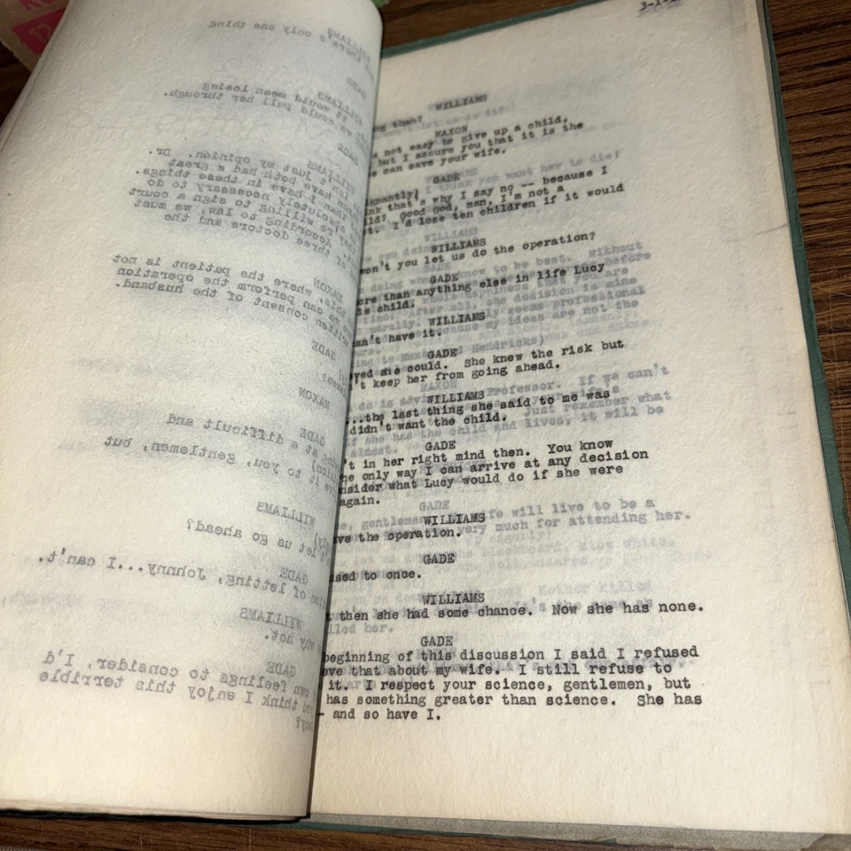 VTG Original Leah Salisbury Play Script: Act of Darkness by Frank Gabrielson - Image 3 of 4