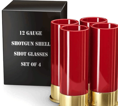 #ad 4Pcs Set 12 Gauge Shotgun Shell Shot Glasses Drinking Cup Water Wine Glass for H $14.99