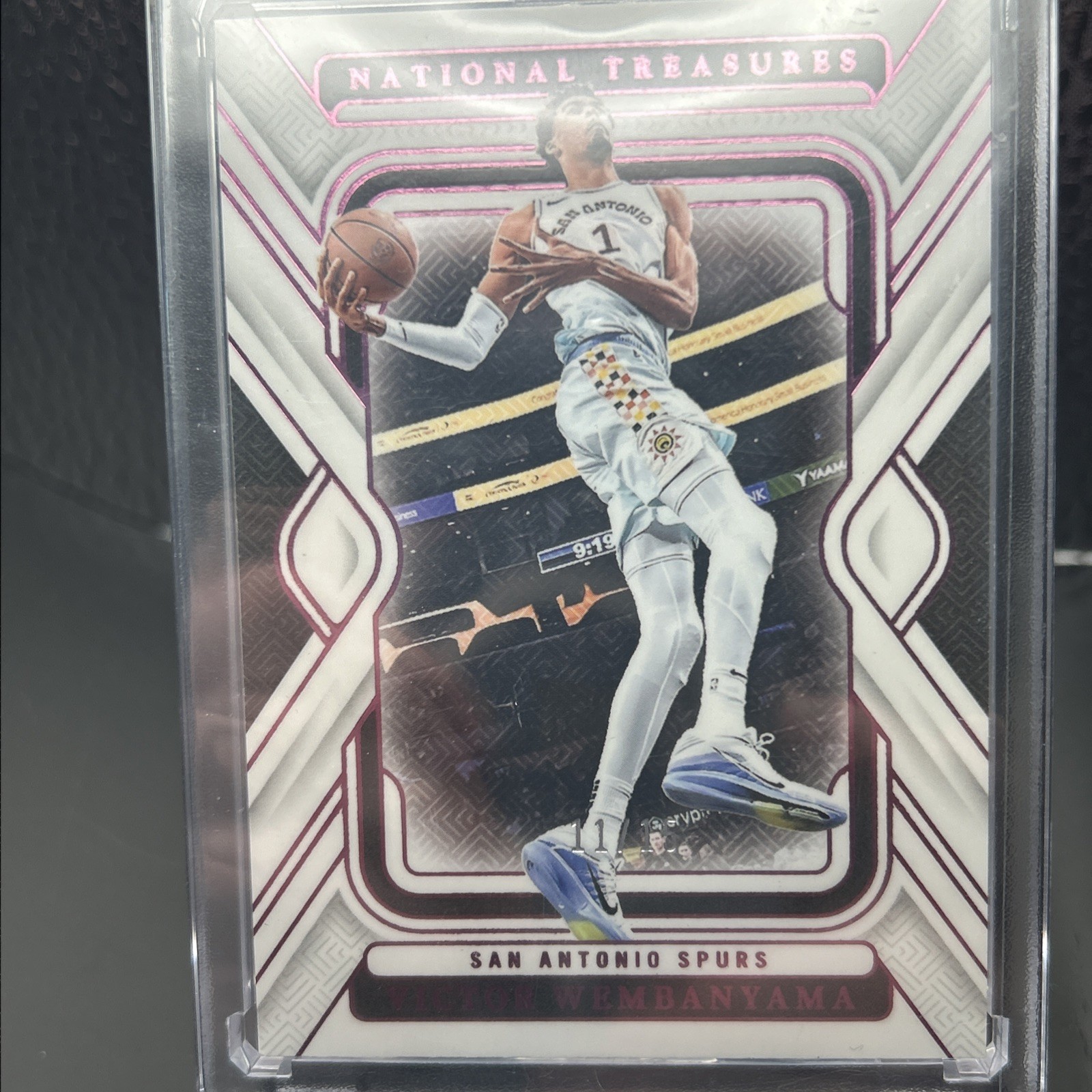 2024-25 Panini National Treasures Victor Wembanyama Pink /15 view 3