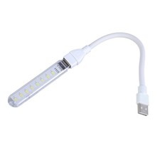 Adjustable USB LED Light with 8 LEDs and Flexible Arm Enhances Lighting USB LAMP