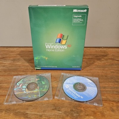 Windows XP Home Upgrade w/ Box Product Key SP2 Disc Windows 98 Verification Disc