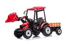 24V Kids Ride on Tractors with Parent Remote Control, Pedal Tractors with Worki