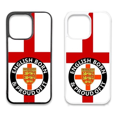 Gummi Clip Handy Hülle iPhone Englisch Born & Proud England UK Brit Meinungsfreiheit