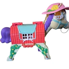 VTG 90s Vivid Imaginations Polly Pocket Teeny Weeny Families Rocking Horse READ