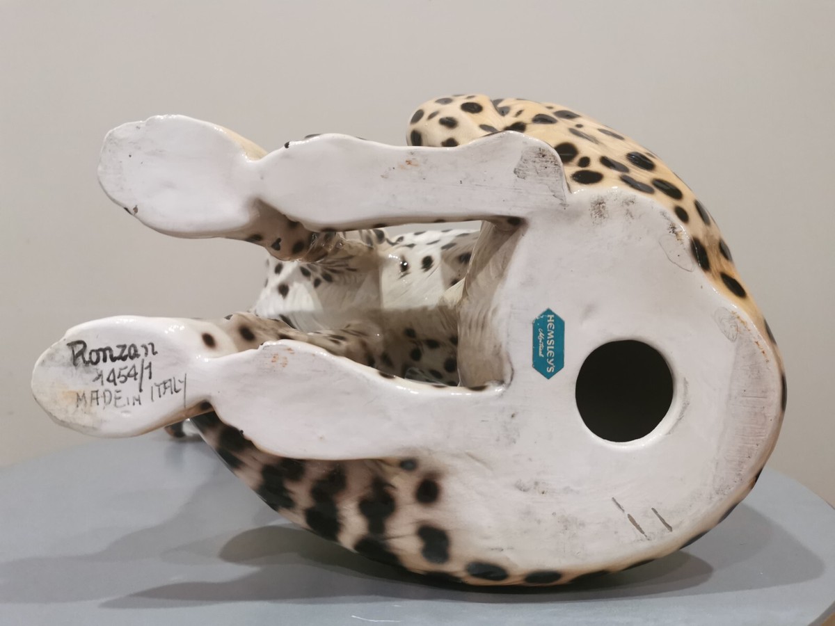 Giovanni Ronzan Ceramic Cheetah Sculpture - 1960s - 15