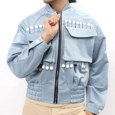 Mens Cyberpunk Cutout Jacket Urban Outdoor Techwear Japanese Yama Style Coat 