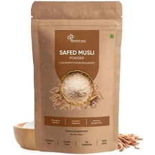 Herbal max Organic Safed Musli Root Powder - 100 gm Free Shipping World Wide