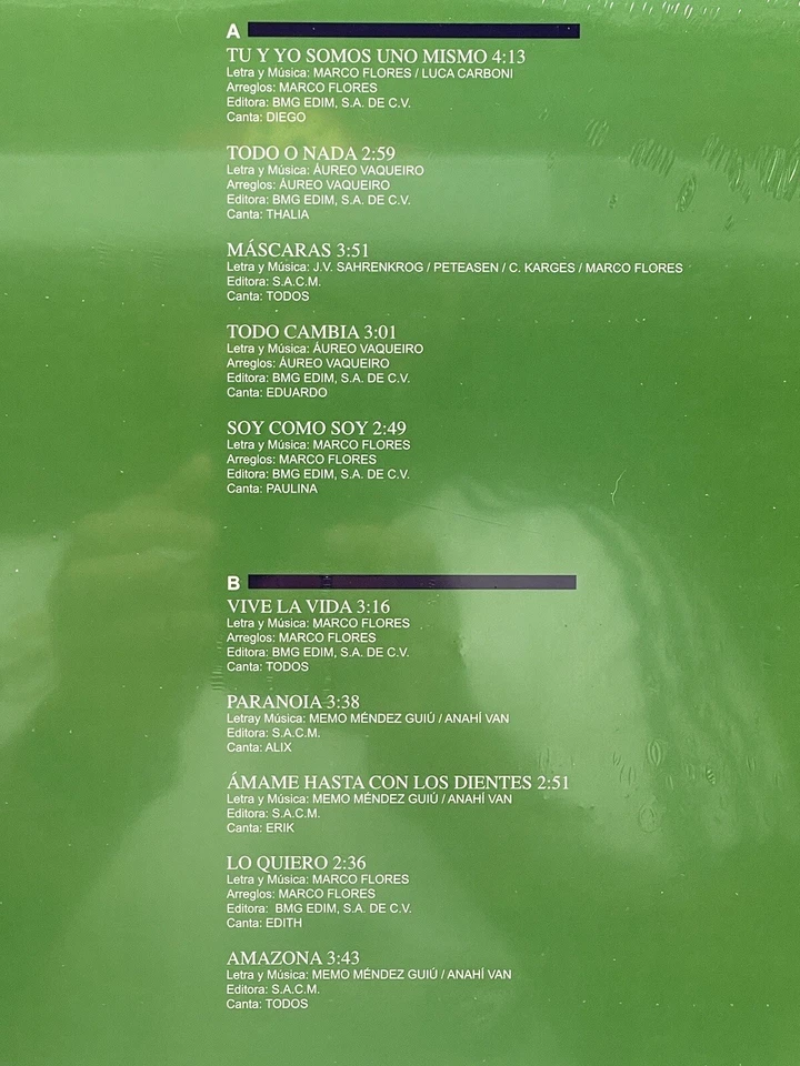 Timbiriche - 8 - Vinyl Record 12" LP Reissue - Universal Music Group Foto 3 de 4