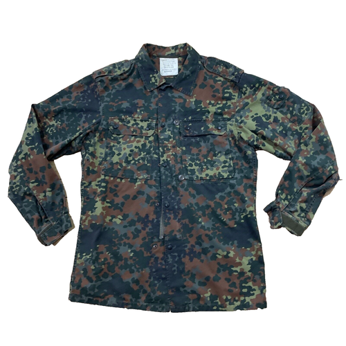 GERMAN Camo Military Jacket Men Large Flecktarn Army Green Zip Snap Bomber 1994 - Picture 11 of 21