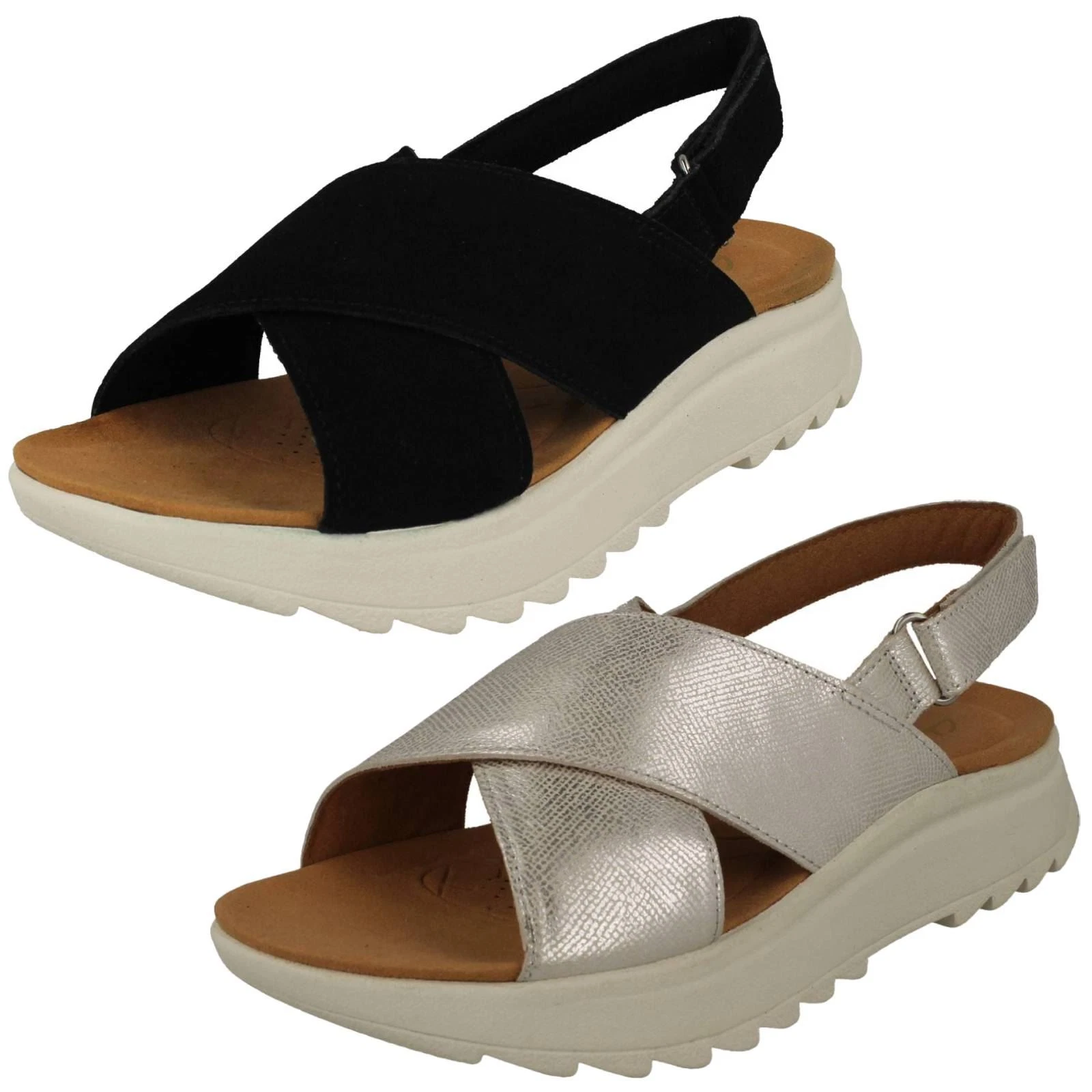 Sandali Casual In Pelle 'Dashlite Wish' Da Donna D Fitting Clarks