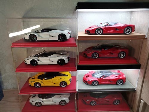 New Display case show case with leather base for 1:18 BBR MR Autoart Car model - Picture 3 of 31