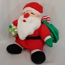 Santa Claus with Present Stuffed Plush by International Silver