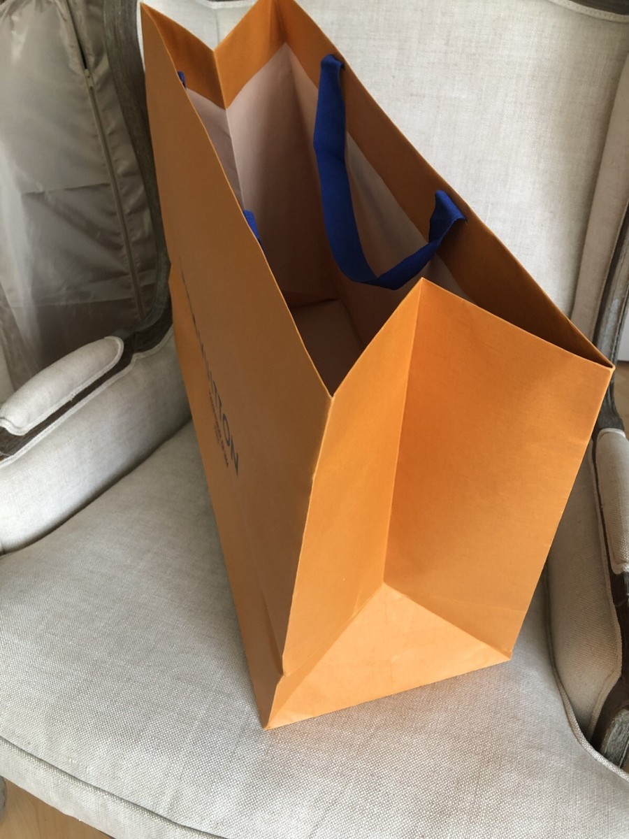 LOUIS VUITTON Authentic XXL Orange Gift/Shopping Tote Bag 23”x