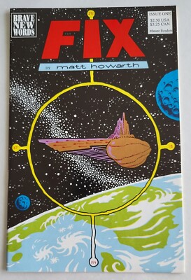 Brave New Words Comic Book....Fix #1, 1990, Very Good Condition 