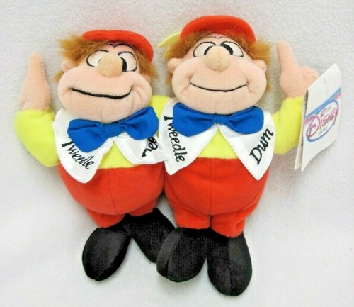 New Disney Store Plush Bean Bag Tweedle Dee Dum 8 With Alice In Wonderland Ebay