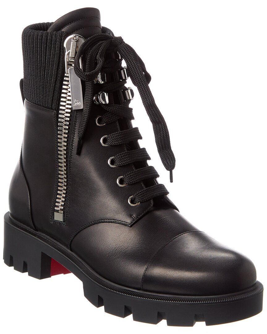 Кожаные ботинки Christian Louboutin En Hiver с ушками женские черные 36 248890₽