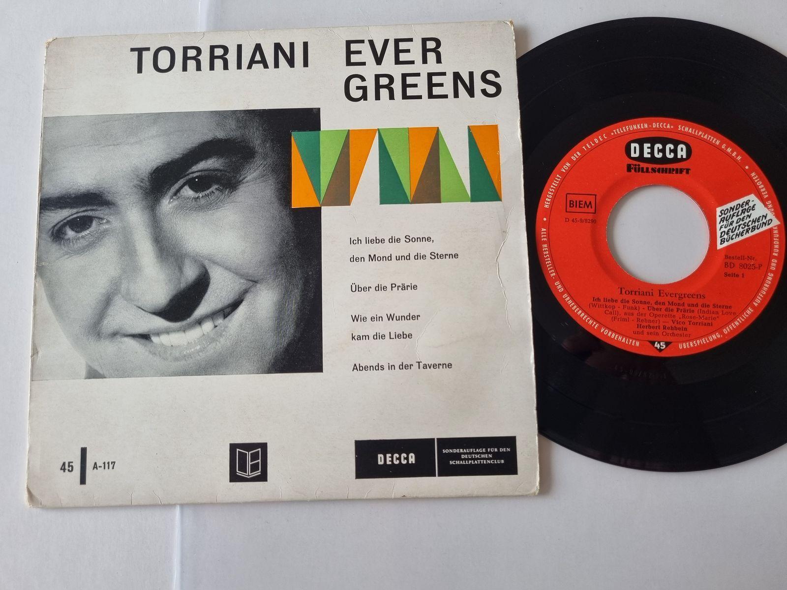 7"" Single Vico Torriani - Evergreens Vinyl Germany Label 1