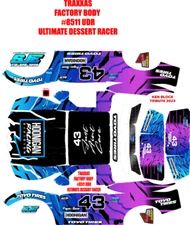 TRAXXAS UDR WITH INNER ROLL CAGE KIT  TROPHY TRUCK KB23 Theme  wrap decals