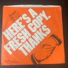 RARE EPIC PORTRAIT "PROMO" RECORDS COMPANY SLEEVE for 7" Vinyl VG