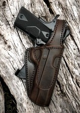 For Any 5" Nonrail 1911, Texas 1836 Right Hand Brown Leather Roto Paddle Holster