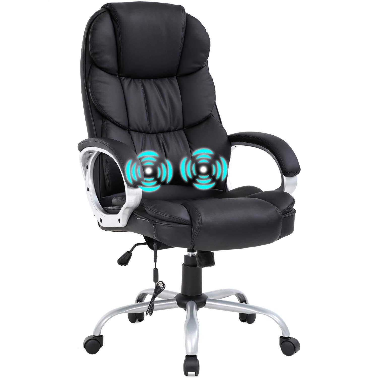 Home Office Chair Massage Desk Chair Ergonomic Computer Chair with Lumbar Sup...