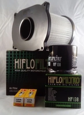 Service Kit For SUZUKI SV650 (1999 to 2002) Air / Oil Filter & 2 x Spark Plugs - Image 1 of 4
