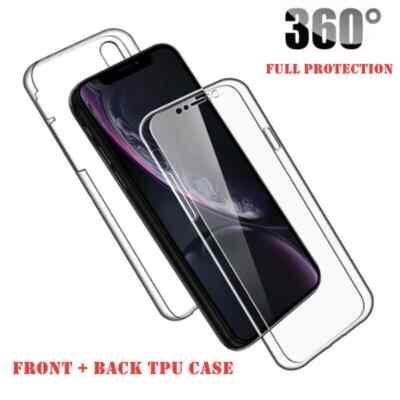 Clear Full 360 Hülle für Samsung S24 S22 S21 S20 FE S10 S9 Stoßfest Handy Cover