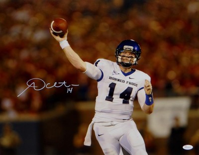 Andy Dalton Autographed TCU 16x20 Horizontal Passing Photo &hellip;