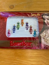 Indian Bollywood Bindi Body Jewel Self Adhesive, Crystal Forehead, Face Jewels