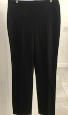 TAHARI Black Cotton Blend Straight Leg Terry Pants Style M28MR214 Sz 8 188 NWT
