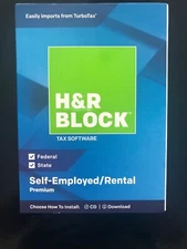 H&R Block Premium 2018 Self-Employed/Rental Property Owners Tax Software