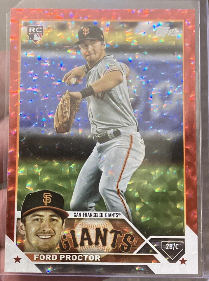 2023 Topps Series 2 Ford Proctor Red Foil 150/199 RC San Francisco Giants #472 - Image 2 of 4