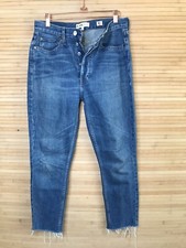 Re/Done Originals High Rise Ankle Crop Denim Jeans 721-3WHRAC Made in USA Sz 27