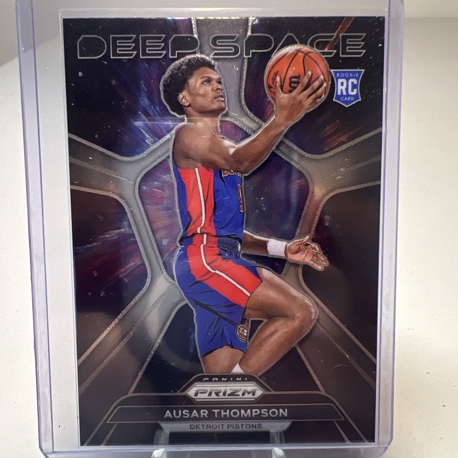 2023-24 Panini Prizm Deep Space Silver Prizm Ausar Thompson RC #5 Pistons