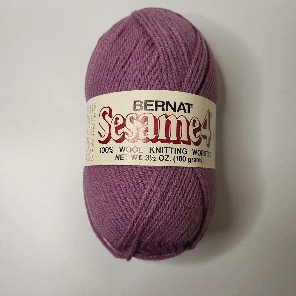 5 Bernat Sesame4 100% Wool Knitting Worsted Yarn 7552 Marsh Heather - 100g Skein - Image 2 of 4