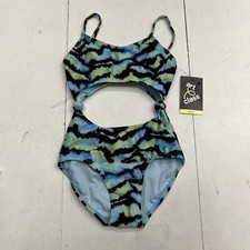 Art Class Blue Tiger Dream One Piece Swimsuit Girls Size Small NEW