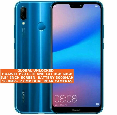 HUAWEI P20 LITE ANE-LX1 GLOBAL VERSION 4gb 64gb 16mp 5.84&amp;#034; Android Smartphone 4g