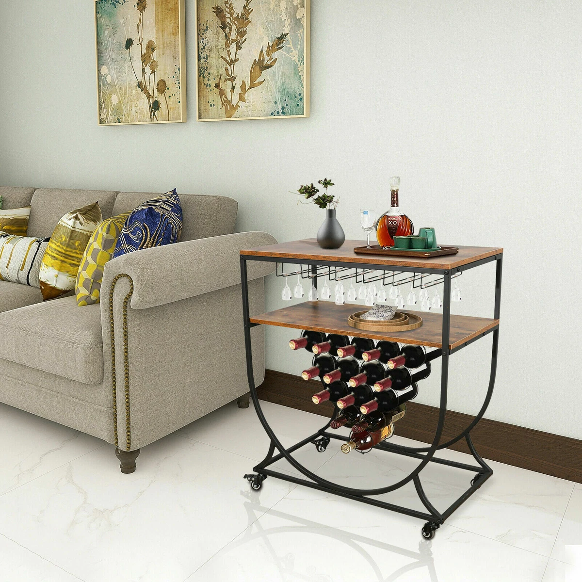 Kitchen table with wine rack underneath new arrivals