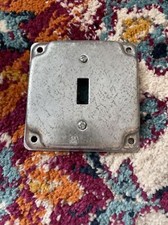 Eaton TP512 Electrical Steel Square Toggle Switch Cover 4" Raised 1/2” Industria