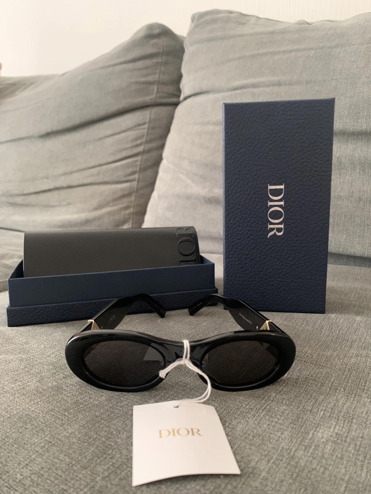 Dior X CACTUS JACK CD diamond R1L Rounded Sunglasses Black