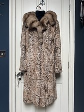 Fabulous Milady Haute Fourrure Paris Brown Russian Sable Fur Collar Midi Coat