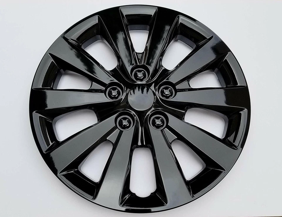New Wheel Covers Hubcaps Fits 2013-2019 Nissan Sentra S/SV 16" Black Set Of 4 - Image 3 of 4