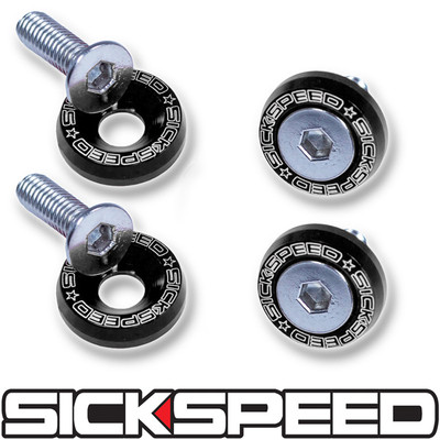 4PC BLACK BOLT/WASHER FOR TRUNK HOOD HINGE LATCH RADIATOR SUPPORT 12MM 1/2'' P3
