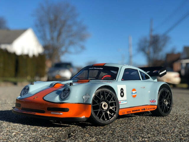 PORSCHE 911 1/8 GT RC CAR BODY 0111 TRAXXAS SLASH HOBAO VTE XRAY