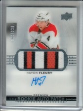  2017-18 Upper Deck Premier Acetate Rookies Auto Patch Haydn Fleury RC /299