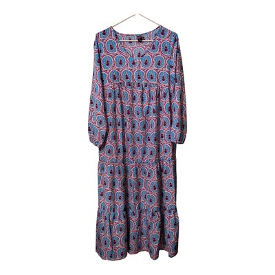chinese dress ladies EMERY ROSE Women's Round Neck Long Summer Leopard Print Patchwork Long   WestLine Apparel