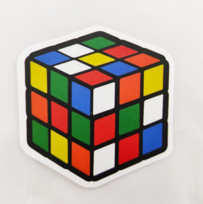 Rubik's Cube Waterproof Logo Decal Sticker 2.5